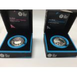 Two 2012 para Olympic Ã‚Â£5 silver proof coins.