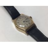 A vintage 9ct gold cased J.W.Benson ladies wristwa