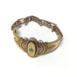 A Victorian 15ct gold /9ct gold bracelet set with