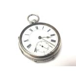 Silver open face pocket watch, unnamed. Postage ca