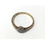 An 18ct gold and platinum set diamond ring, 3.01g,