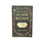 A 1948 Track and field Olympic record book with ha