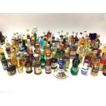 A large collection of assorted alcoholic miniature