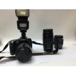 A500 Sony dslr camera with filters, flash and diff