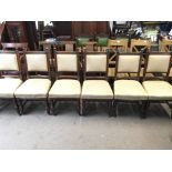 A set of 6 Edwardian dining chairs.