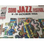 A modern design Soho Jazz Festival October 1986 po