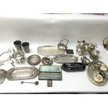 A large collection of assorted silver plate and ot