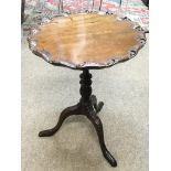 Mahogany wine table , approximately 45cm tall.