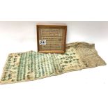 2 antique samplers 1 dated 1837, Emma Allen Aged 9