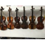 A collection of 20 violins and 1 viola including: