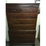 A George III mahogany chest on chest 113 wide by 1