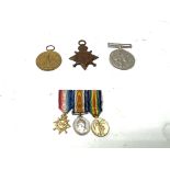 A collection of three first world war medals with