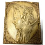 A small Victorian framed Anamorphic plaster panel