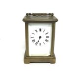 A bronze bracket clock, made in France. Some sligh