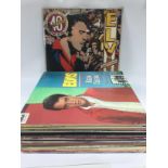 A collection of mainly Elvis Presley LPs including