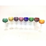 Coloured crystal glasses, postage cat D