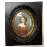 A hand painted miniature of Lady Beaconsfield sign