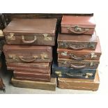 A collection of vintage luggage. Postage D