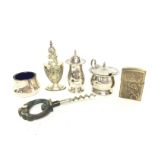 A collection of small silver plate & other items c