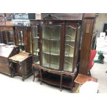 A quality mahogany display cabinet. 130cm wide 44c