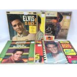 A record case of Elvis Presley LPs.