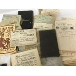 A collection of Ephemera from the late 19th and ea