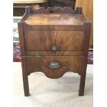 A George III mahogany commode, approximate dimensi