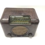 A Bakelite radio. 30 x 24 x 17cm.