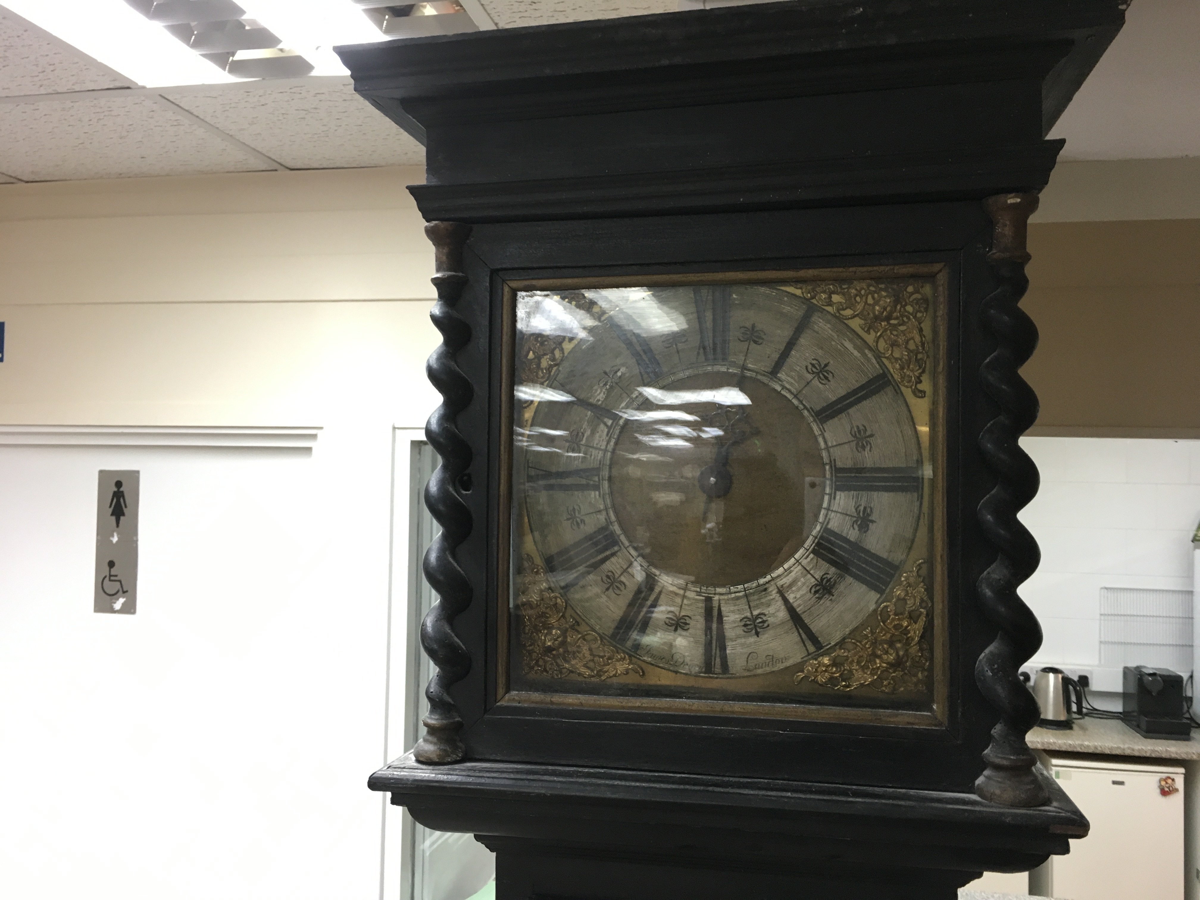 An Early 18th Century or late 17th Century English long case clock 30 hour going Maker James Drury L