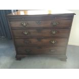 A George III Mahogany chest of drawers the rectang