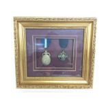 Two framed silver Masonic medals- Million Memorial
