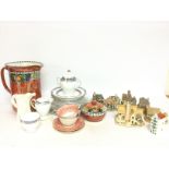 Collection of ceramics including a Worcester jug,