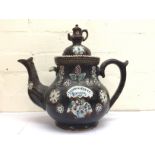 Bargeware teapot with some damage. 30cm tall appro
