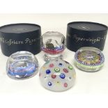 A collection of four quality paperweights a limite