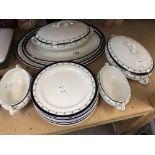 A 1920s dinner ceramic set with plates and tureens