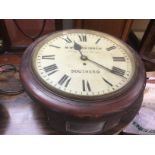 An M W Skinner of Southend circular wall clock, approx diameter 45cm. Shipping category D.