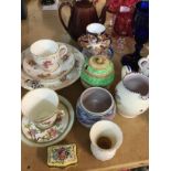 A collection of ceramics including Poole pottery,