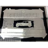 An unmounted Rolls Royce showroom mirror 53 x 43cm