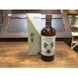 A bottle of Nikka Yoichi , single malt, aged 12 ye