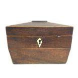 Oak Tea caddy box approximate dimensions 11x19x12