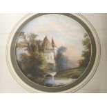 A Quality framed hand painted porcelain plaque wit