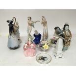 Two Rosenthal figures naked dancing maidens and ot