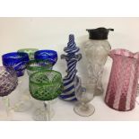 A collection of Victorian and later glass ware inc