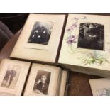 Two Victorian photo albums a post card Album small