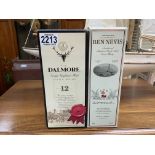 A Dalmore 12 year old single malt whisky with original box together with a Ben Nevis single malt