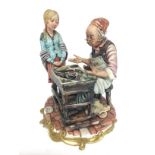 Large Capodimonte figurine of a Cobbler, 25cm tall