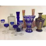 A collection of Victorian and latter glass ware in