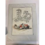 Two limited edition formula 1 prints with signatur