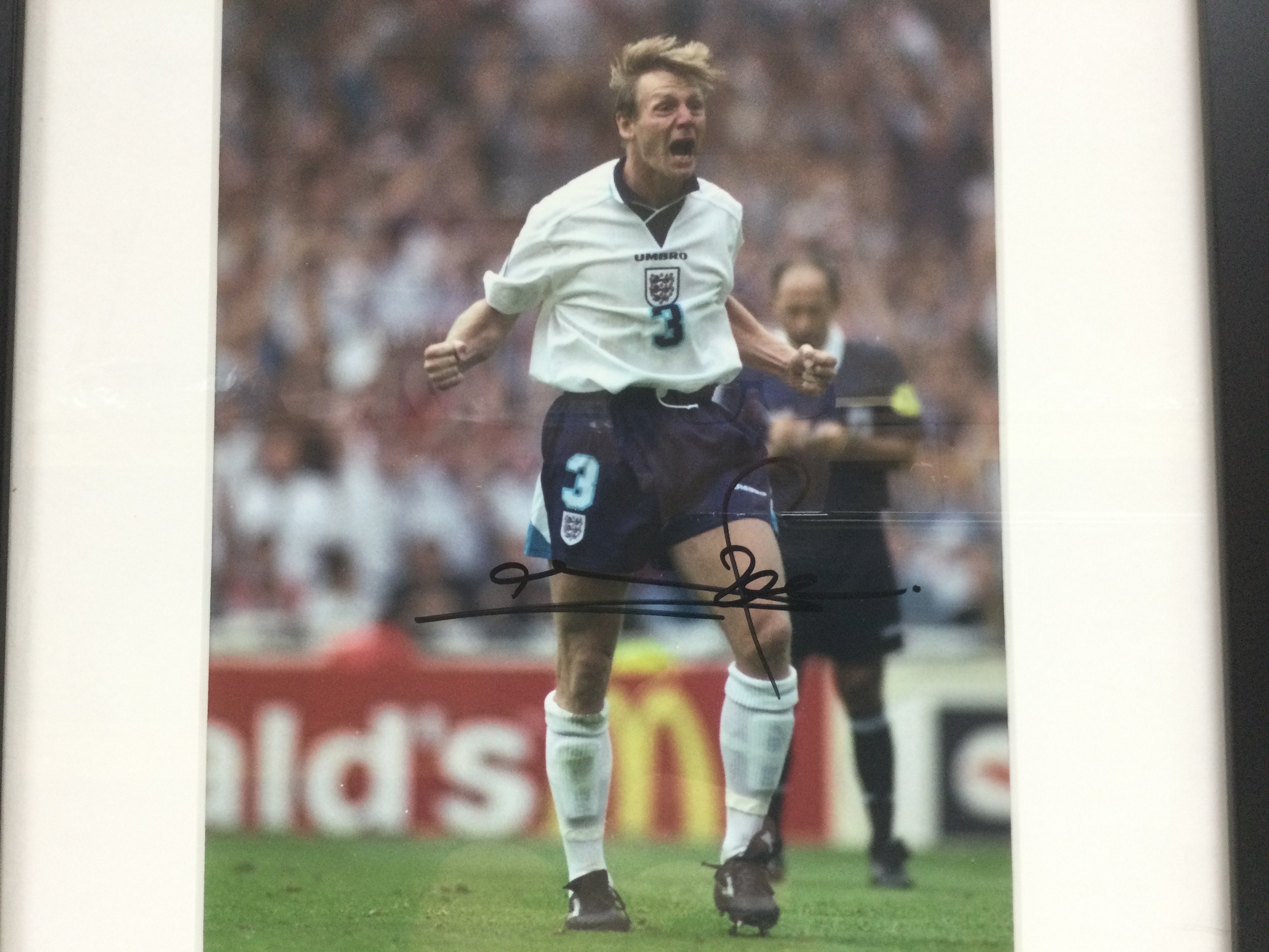 Two framed and signed prints of England footballer - Image 3 of 4