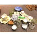 A collection of ceramics including a ABJ Grafton t